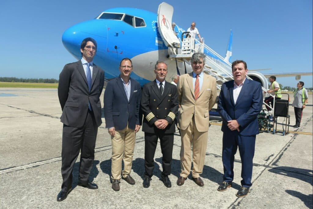 Aerolíneas Argentinas presenta su segundo Boeing 737 max 8 en Mar del Plata