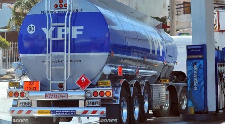YPF aumentó sus naftas hasta un entre un 4 y 4,5%