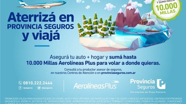 Provincia Seguros lanza su nueva campaña publicitaria junto a Aerolíneas Argentinas