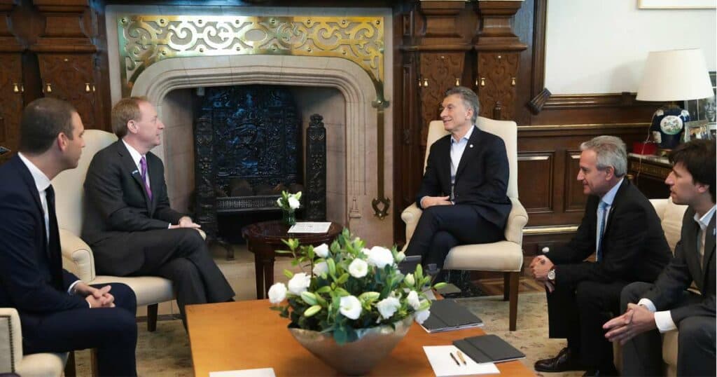 ¿De qué hablaron Macri y el CEO de Microsoft?