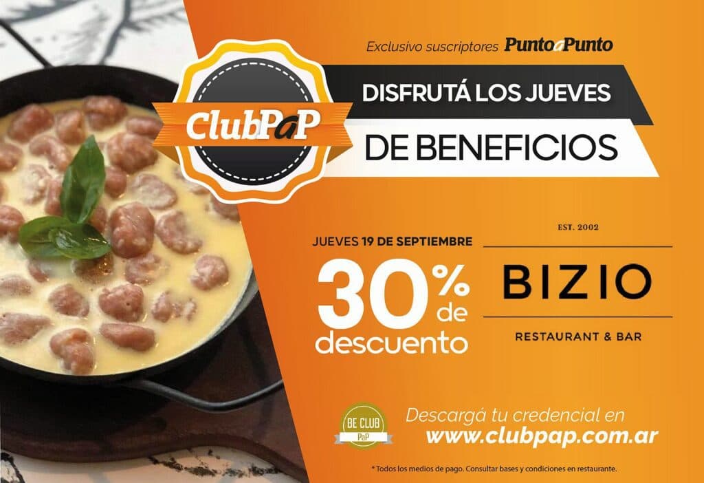 Jueves de beneficios para suscriptores de PaP (hoy, Bizio)