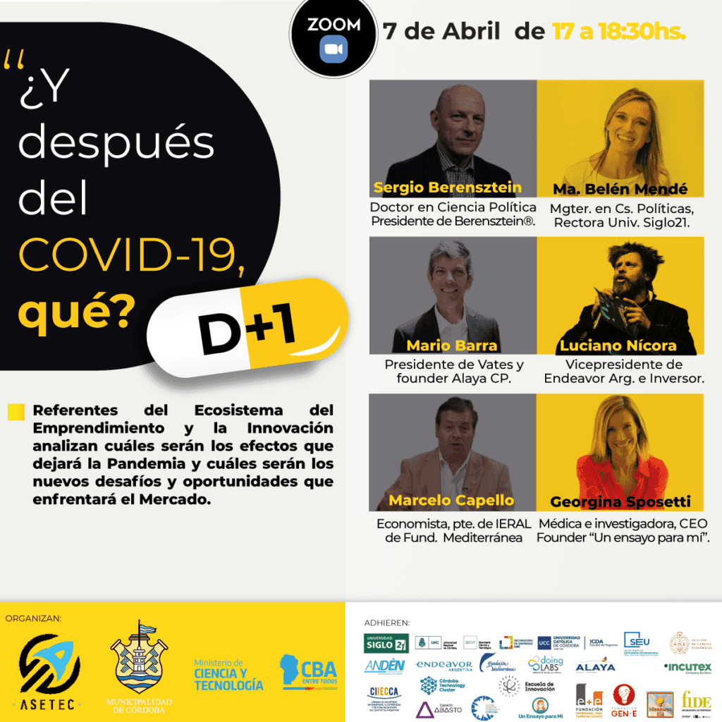 Vía Zoom: se viene serie de charlas virtuales sobre el escenario post COVID-19