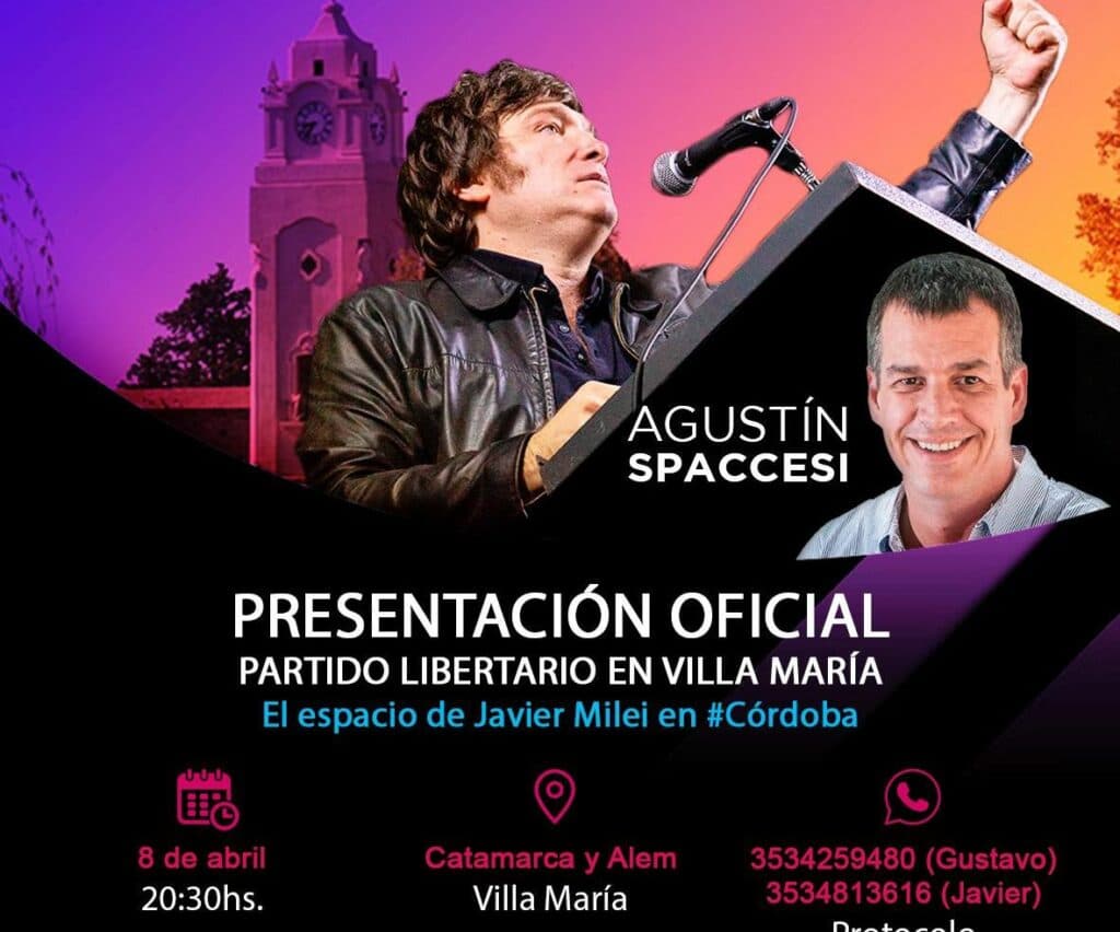 Presentan al Partido Libertario en Villa María