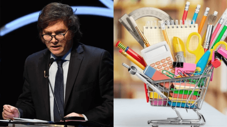 Milei anunció «vouchers» para pagar comprar útiles y pagar los colegios privados