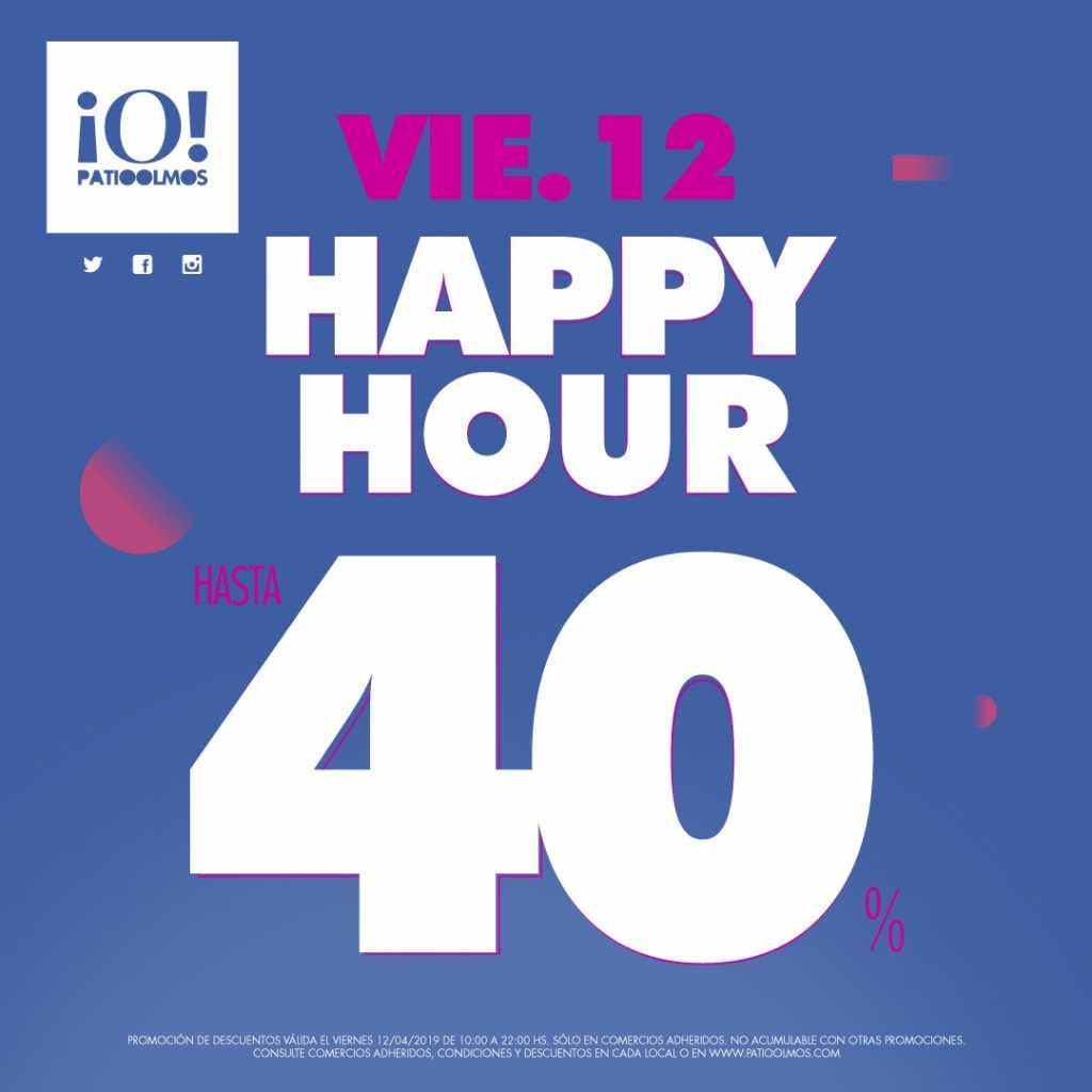 Llega un súper happy hour a Patio Olmos este viernes 12 de abril